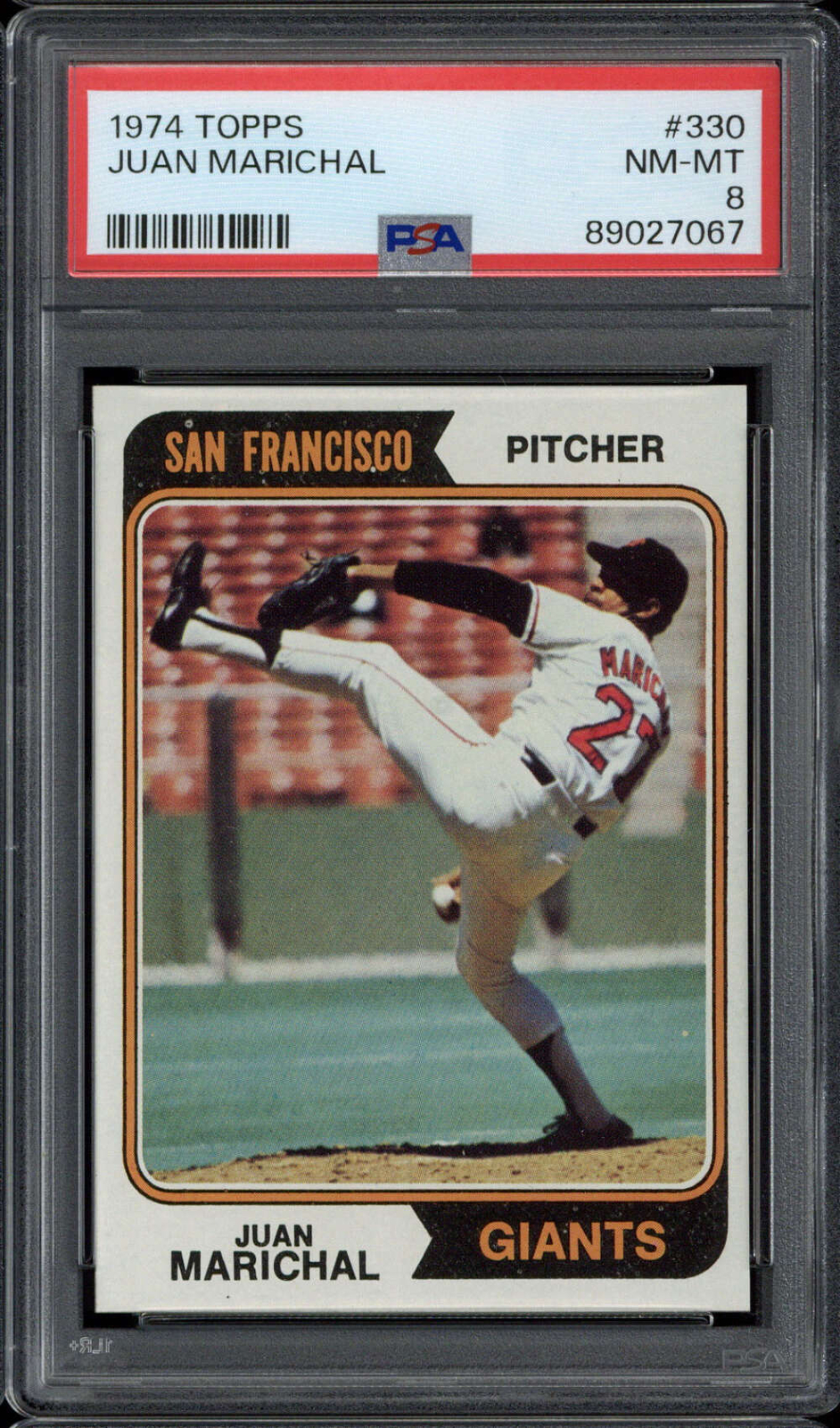 1974 Topps #330 Juan Marichal Giants PSA 8 NM-Mint