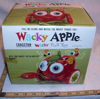 CRAGSTAN WACKY APPLE PULL TOY BOX ONLY 1960s