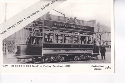 CROYDON CORPORATION - TRAM 47 @ PURLEY - PAMLIN CARD REF M499 - #REF. B17479