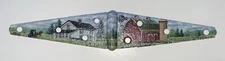 Hinge art work depicting Farm Life, Red Barn, Country Home And Horse Drawn Buggy