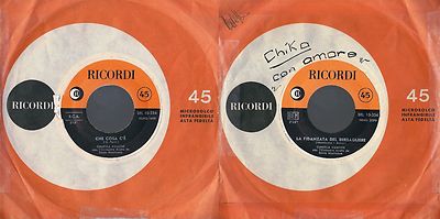 DISCO 45 GIRI      ORNELLA VANONI - CHE COSA C'E' / LA FIDANZATA DEL BERSAGLIERE