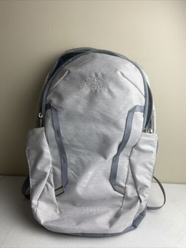 THE NORTH FACE Vault Classic Everyday Light Gray Heather Laptop Backpack GUC