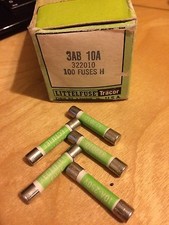 4 pcs LITTELFUSE 10A 322010 Very Fast Blow FUSE 3AB 6.3x32mm 0.25x1.25" USA made