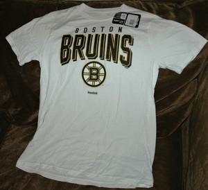 Boston Bruins t-shirt YOUTH large 14-16 NEW with Tags Reebok NHL white vintage | eBay
