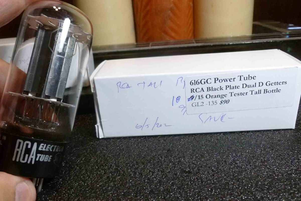 Single RCA Black Plate Double D Getter 6L6 GC Power Tube 10