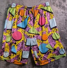 Retro 80/90  s Retro Style Swim Trunks Board Shorts Men  s Size L