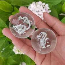 2Pcs Crystal Glass Baoding Balls for Hand Therapy, Chinese Health Balls, Hand...