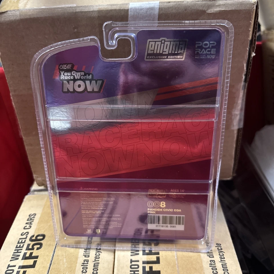 POP RACE x Enigma 独家版 1/64 PANDEM Civic EG6 - 粉红色 - 008 — 第 3/3 张图片