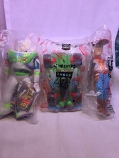 DISNEY TOY STORY BURGER KING 1996 WOODY BUZZ RC CAR COMPLETE SET 10 INCHES TALL