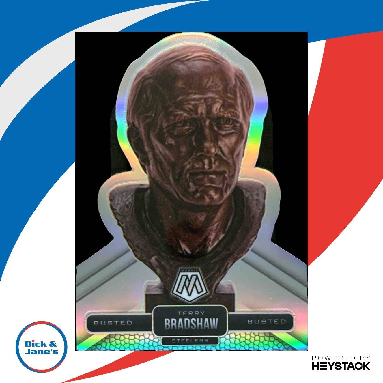 2022 Panini Mosaic Terry Bradshaw Busted #B-3 Pittsburgh Steelers