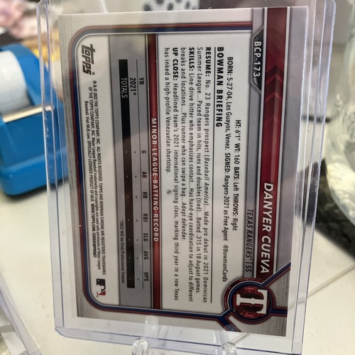 Danyer Cueva 2022 1st Bowman Chrome RC - Picture 2 of 2
