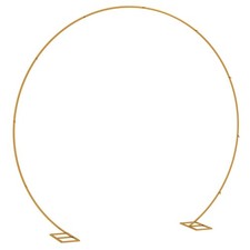 Produktbild - Outsunny 280 cm goldfarben Hochzeitsbogen rund Hintergrund Ständer generalüberholt