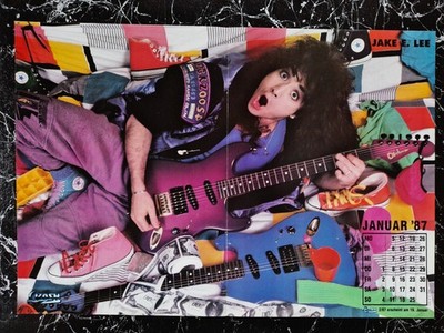 JAKE E. LEE ( OZZY OSBOURNE / BADLANDS ) ' 8 7  Poster * 41 x 28 * GERMANY/1987