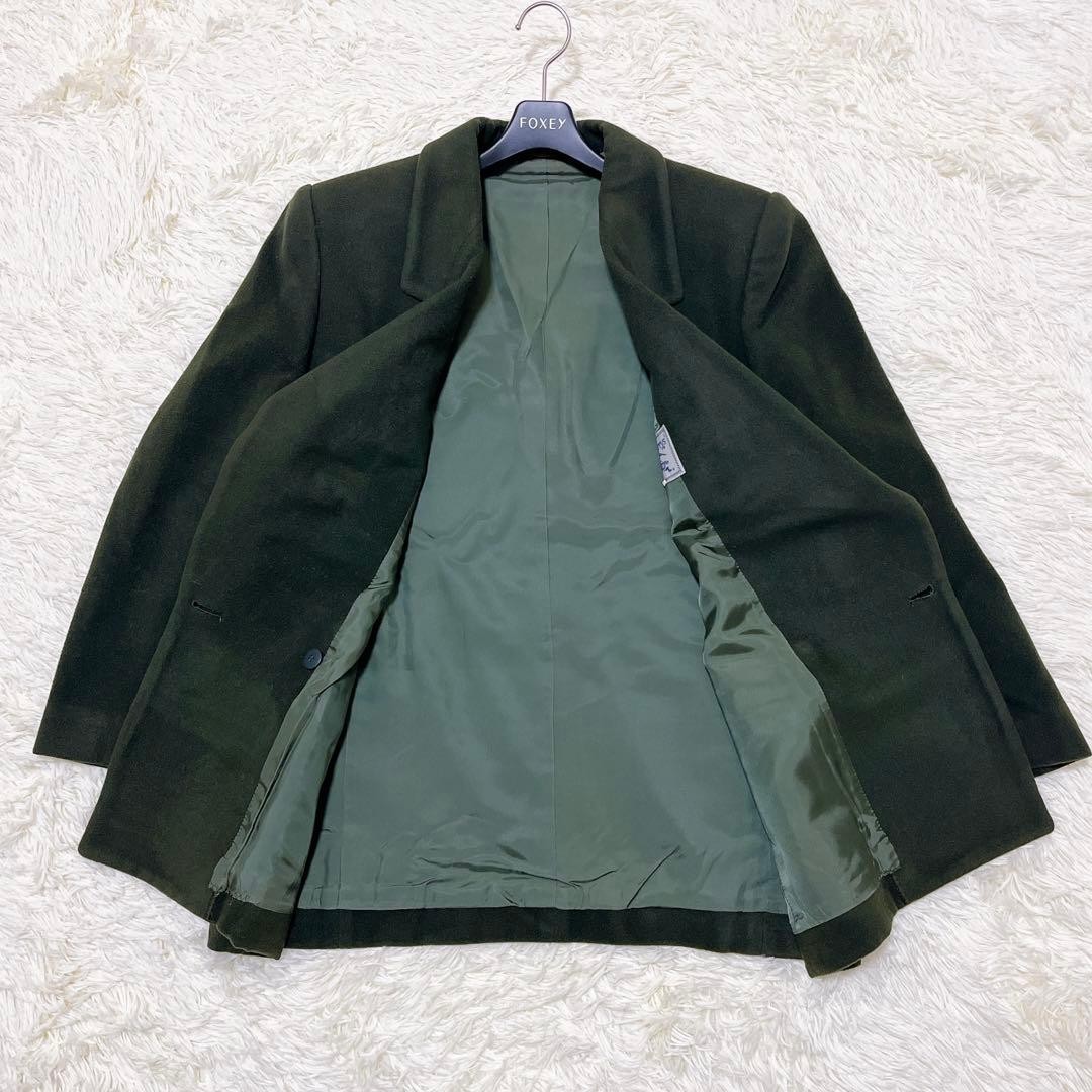 Burberrys Cashmere Blend Double Breasted Blazer Jacket Moss Green L thumbnail 2