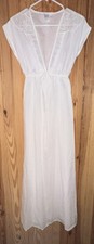 Vtg Gilligan O'Malley Nightgown Embroidered Lace Womens M Cottagecore Romantic