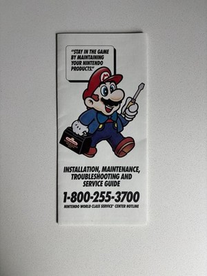Nintendo NES NWC Service Center Brochure Pamphlet Mario Repair 1991