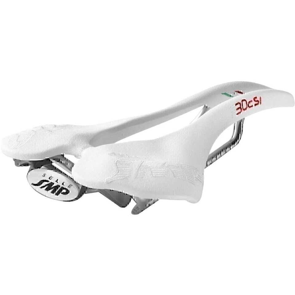 Selle SMP F30c S.I. Sillín de bicicleta con riel de carbono blanco, 150 m | Asiento de bicicleta Foto 4 de 4