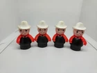 Vintage Fisher Price little people lot/4 wood firemen