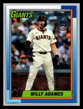 2025 Topps #90B2-38 Willy Adames 1990 Topps Baseball  San Francisco Giants