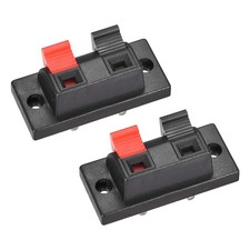uxcell 2 Ways Spring Speaker Terminal Clip Push Release Connector Audio Red