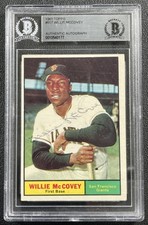WILLIE MCCOVEY BGS BAS AUTH 1961 TOPPS #517 AUTOGRAPH AUTO GIANTS 177