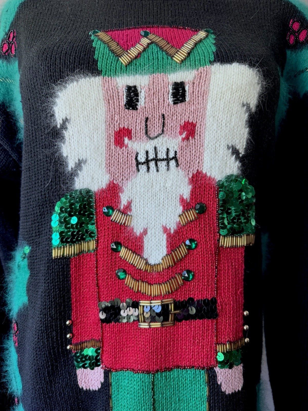 Vintage IB Diffusion Nutcracker Beaded Christmas … - image 4