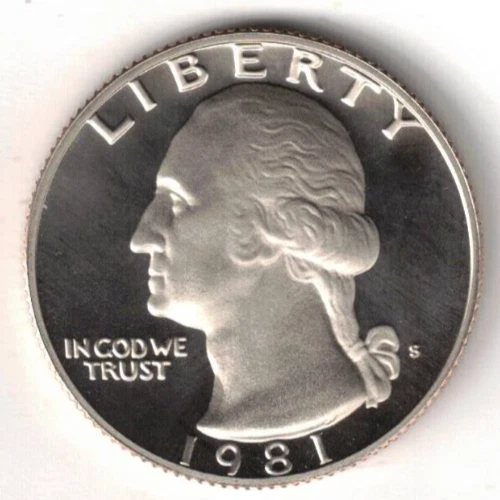 1980-S Proof Washington Quarter Coin! Type 1