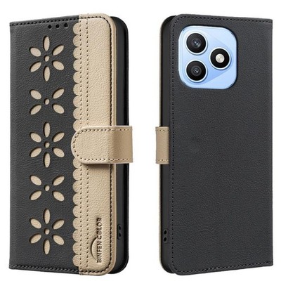 Two Tone Floral Pattern RFID Phone Case Cover For Honor X8d 4G