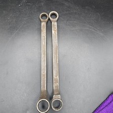 2 Vintage VLCHEK 25/32 & 3/4"” 12 Point Offset Box Wrench! Nice Shape!