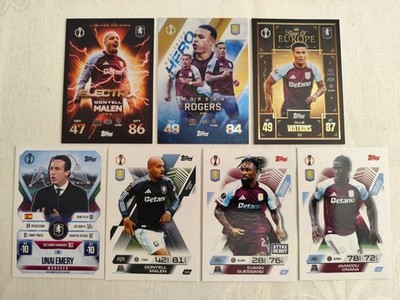 Match Attax Extra 25/26 Aston Villa Team Set Lot 7 Karten 2025/2026