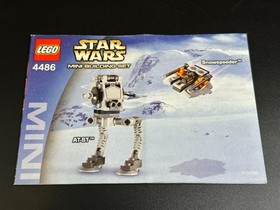 LEGO 4486 Star Wars Mini AT-ST & Snowspeeder Complete Set with Instructions