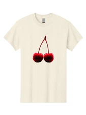 Two-Cherries-3 Mens Graphic Tee, 100% Cotton, Casual Summer Wear
