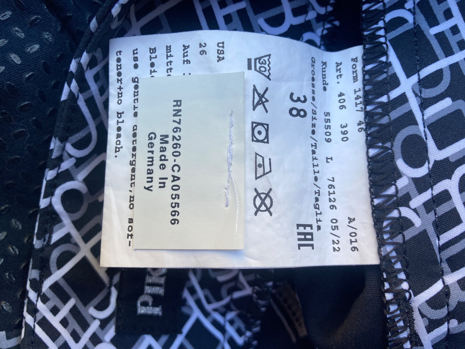 Pikeur Candela Print Size 26 Full Seat Silicone Breeches Blue Grey White Konig