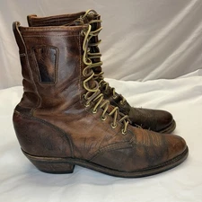 Chippewa Men 10.5 D Arroyos Logger Packer Boots Leather Work USA