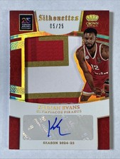 Keenan Evans 2024-25 Panini Crown Royale EuroLeague Silhouettes Auto Gold /25