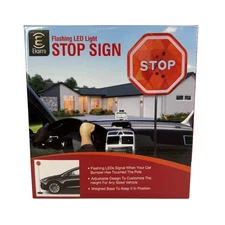 Flashing LED Stop Sign Garage Parking Assistant