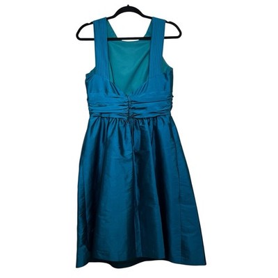 Alfred Sung Sz 8 Caspian Blue Teal Prom Bridesmaid Gown Dress Homecoming  Pockets | eBay