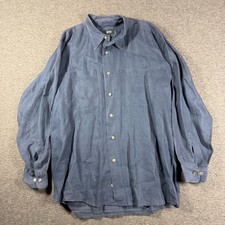 Hugo Boss 100% Linen Button Up Shirt Mens XL ...