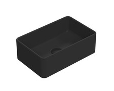 Rectangular Matt Ceramic Countertop Vessel Without Overflow, 365mm - Colour