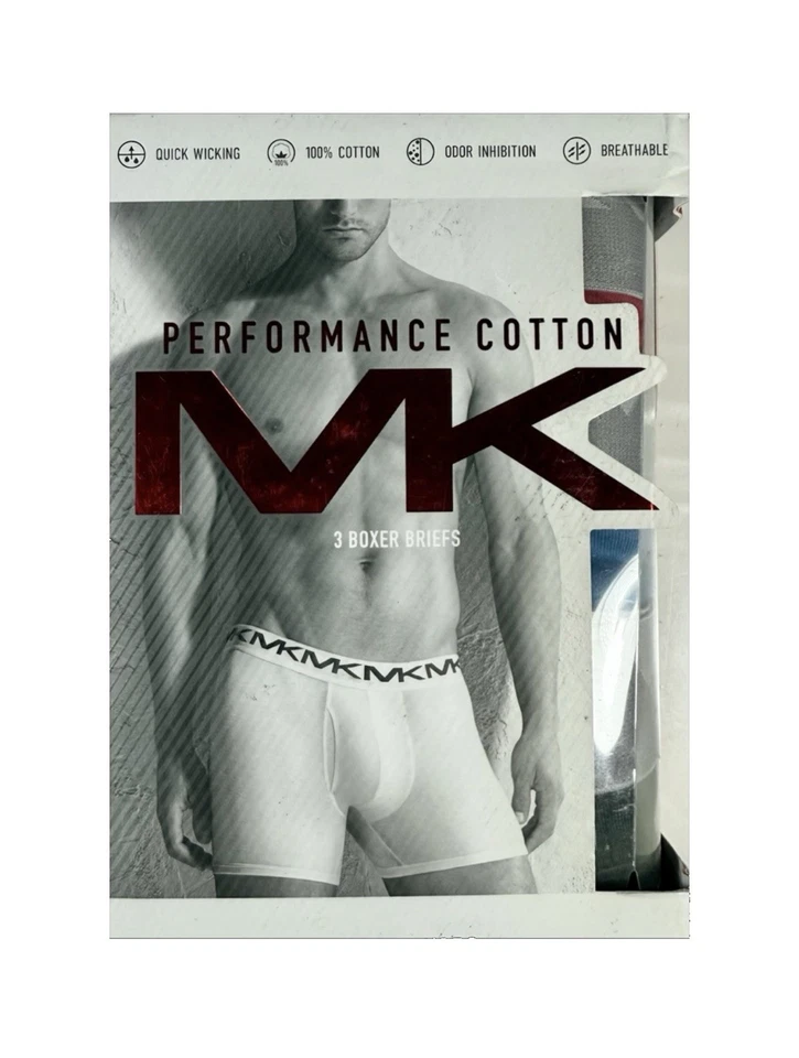 NWT Michael Kors. Sz L. Men 3 Pack. Performance Boxer Brief. Multi. MSRP $39.50 - Image 3 of 4