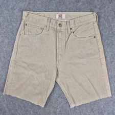 Vintage Levis Shorts Mens 32 Fits 30x10 Tan Denim Jorts 501XX Cut Off Y2K
