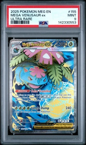 2025 POKEMON MEG EN-MEGA EVOLUTION ULTRA RARE #155 MEGA VENUSAUR EX PSA 9