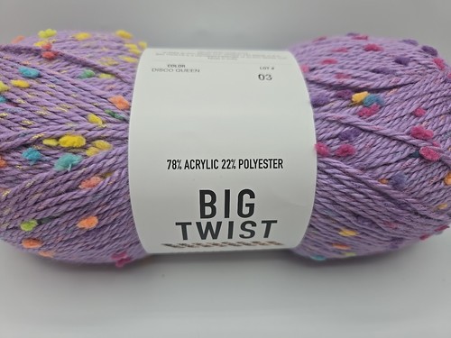 Big Twist Totally Tweed Yarn "Disco Queen" Acrylic Blend 5.29oz/295yds Weight #4 - Picture 8 of 9