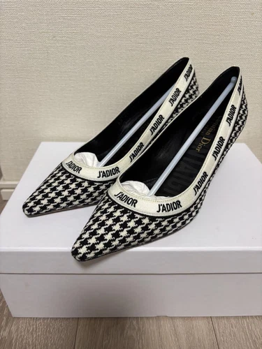 Escarpins Christian Dior talon pied de poule tissu multicolore EU35.5/US5.5 51515c