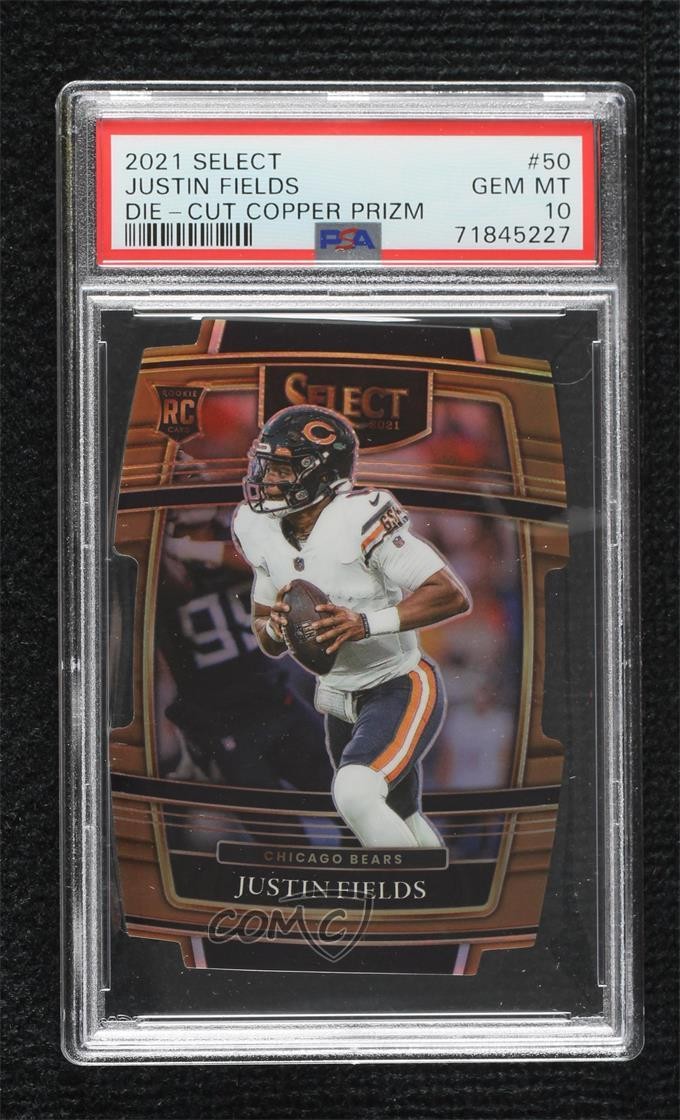 2021 Select Concourse Copper Prizm Die-Cut /199 Justin Fields PSA 10 GEM MT 1fp4