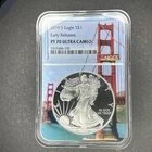 2019-S Proof Silver Eagle NGC PF70 Ultra Cameo Golden Gate Bridge Early Release