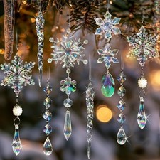 pcs Christmas Decoration Crystal Ornaments - Christmas Tree 32 Iridescent