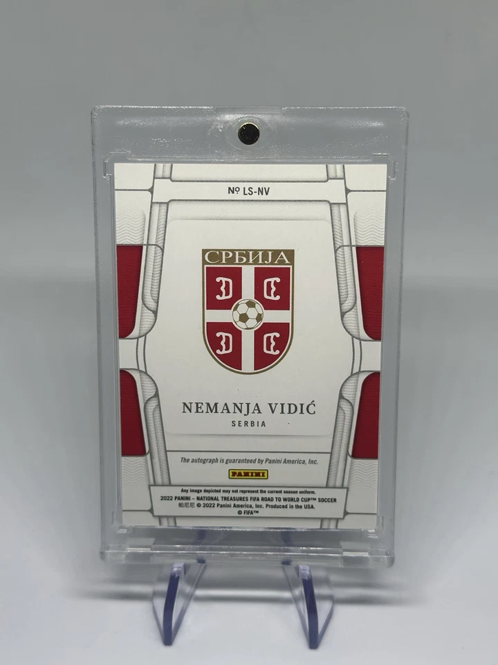2022 Pannini National Treasure Nemanja Vidic Legendary auto Serbia Man utd /25 - Image 2 of 2