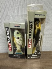 (LOT OF 2) LIVETARGET SUNFISH 3.5" 5/8OZ TOPWATER LURES - FROG 4 5/8” 7/8OZ