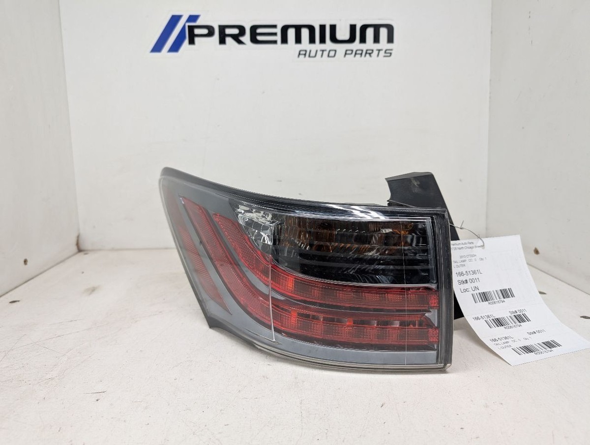 Driver Tail Light Quarter Panel Mounted Fits 11-17 LEXUS CT200H